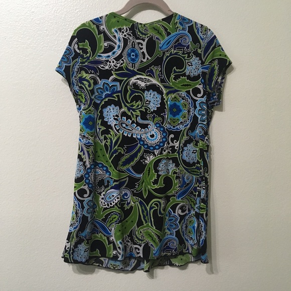 Saint Tropez West Printed Blouse Large - Picture 3 of 5